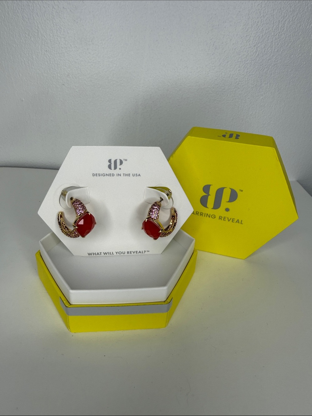 Bomb Party OG Earrings The Petit Hoops Coral Tourmaline on Gold
